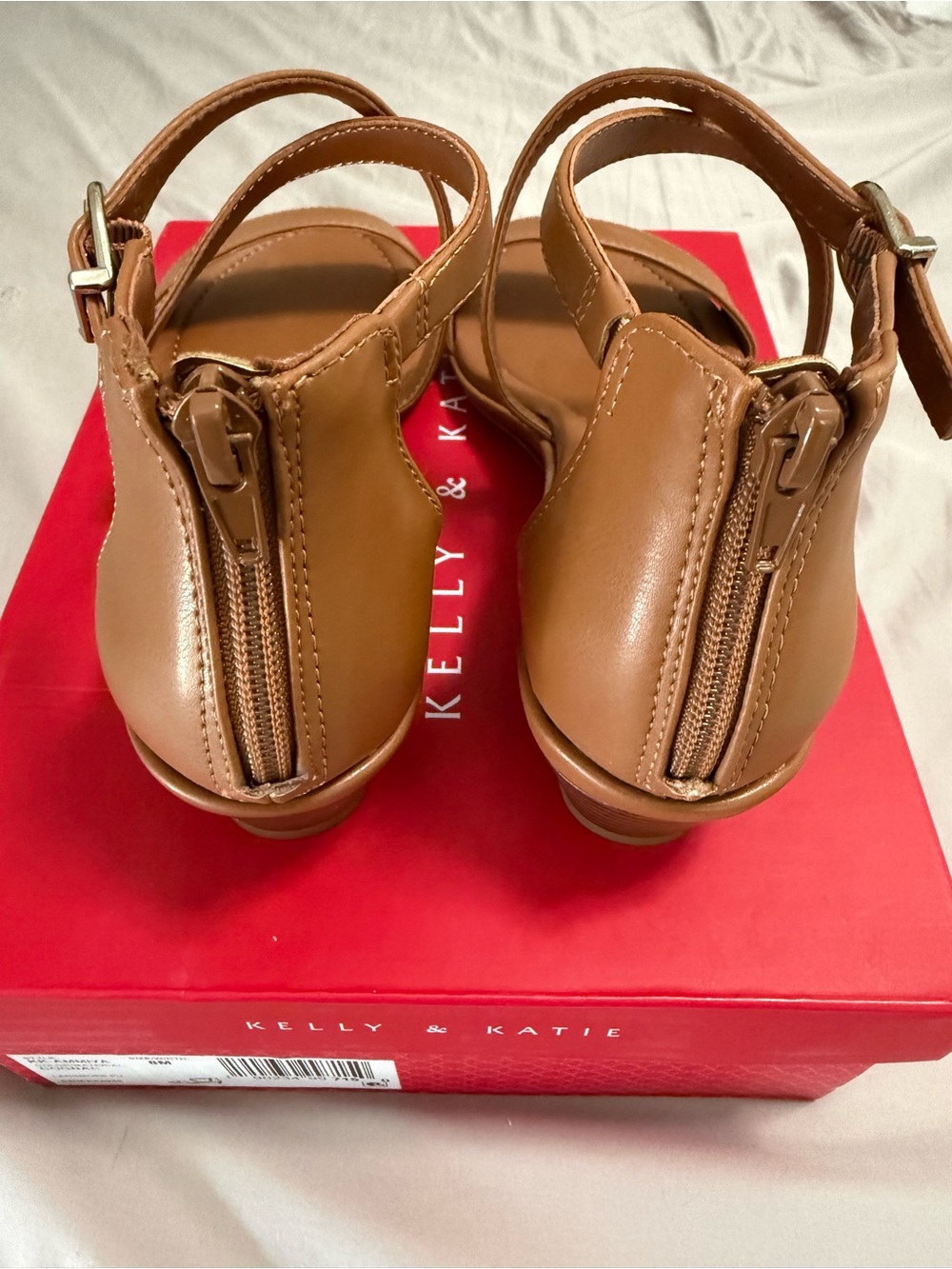 NWT Kelly & Katie’s Women’s Tan Strappy Wedge Sandals - Picture 5 of 7
